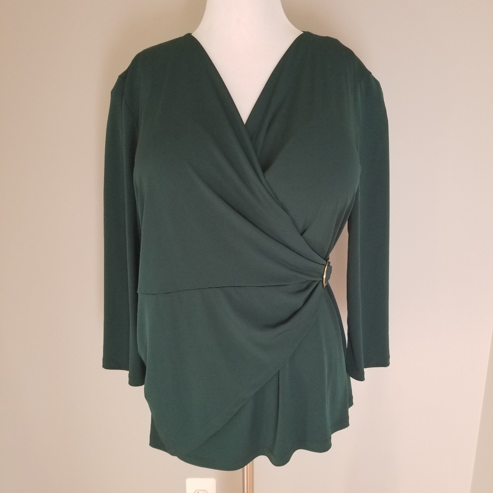 Jones New York Buckle Blouse XL